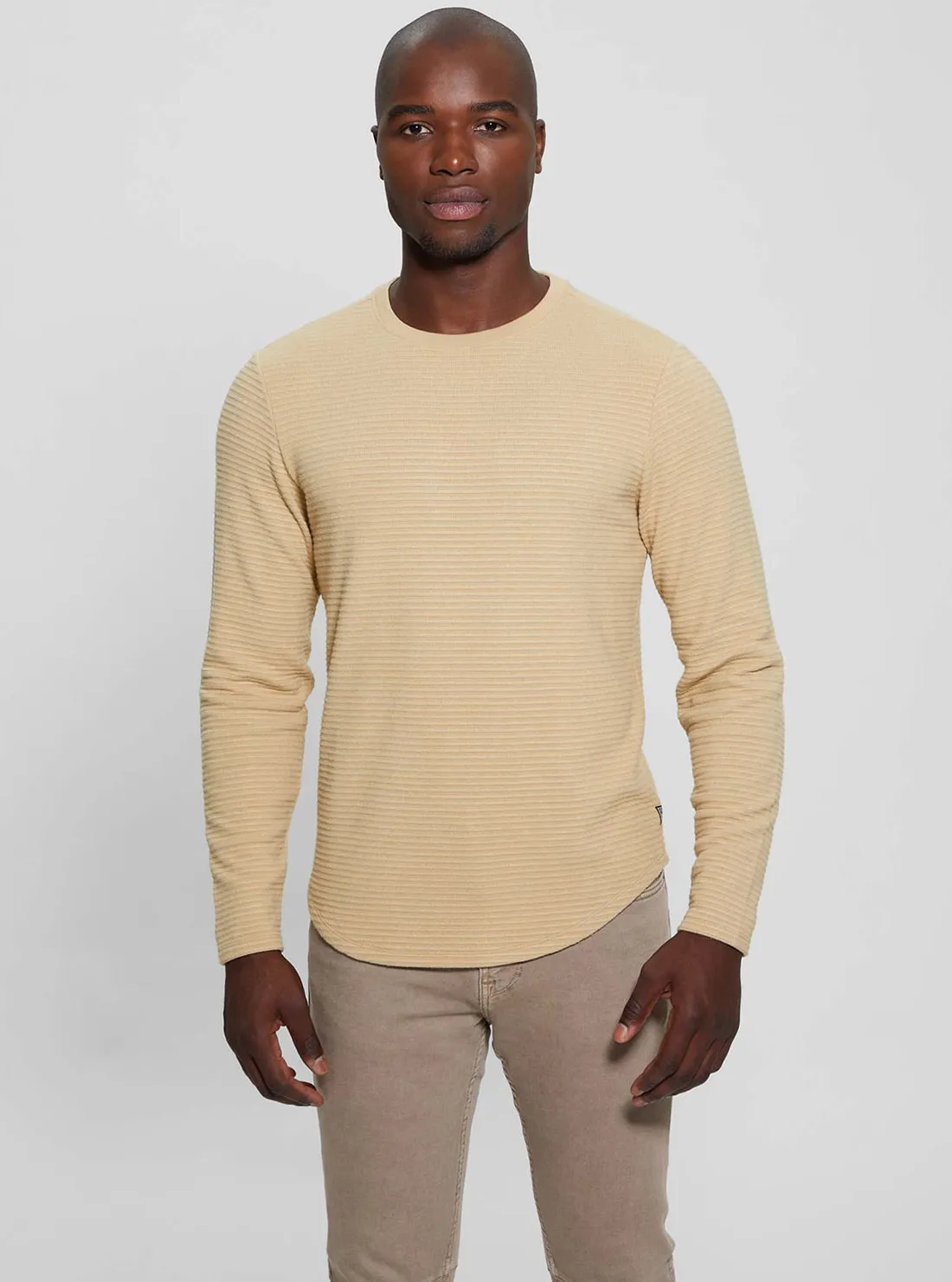 Beige Hudson Linear Jumper skiing suitable Modern Bold