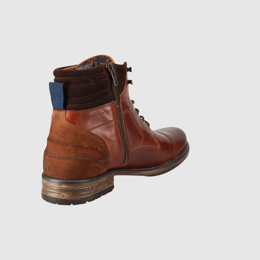 Benson Lace Up Boots Cognac Hiking Enthusiast