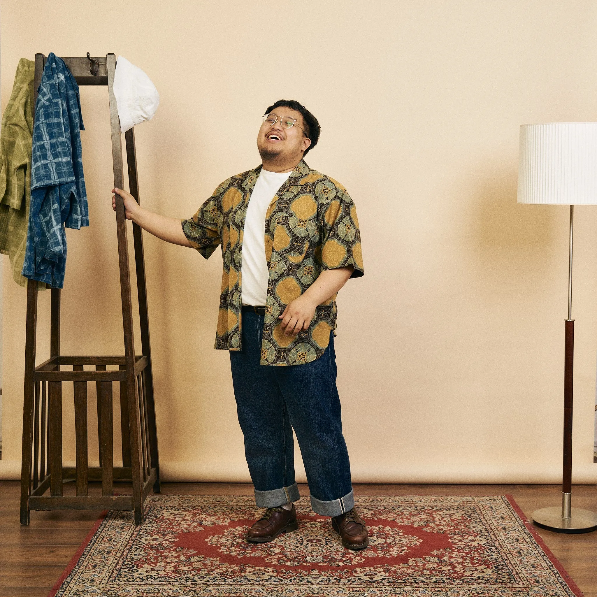 Ronen Short Sleeve Shirt - Ajrakh Flexible Placket Structure