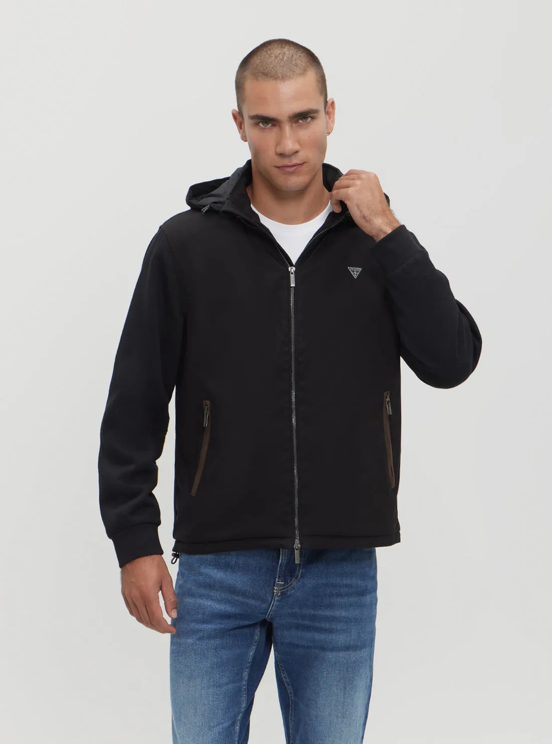 product value for money Black Knitted Windbreaker Jacket