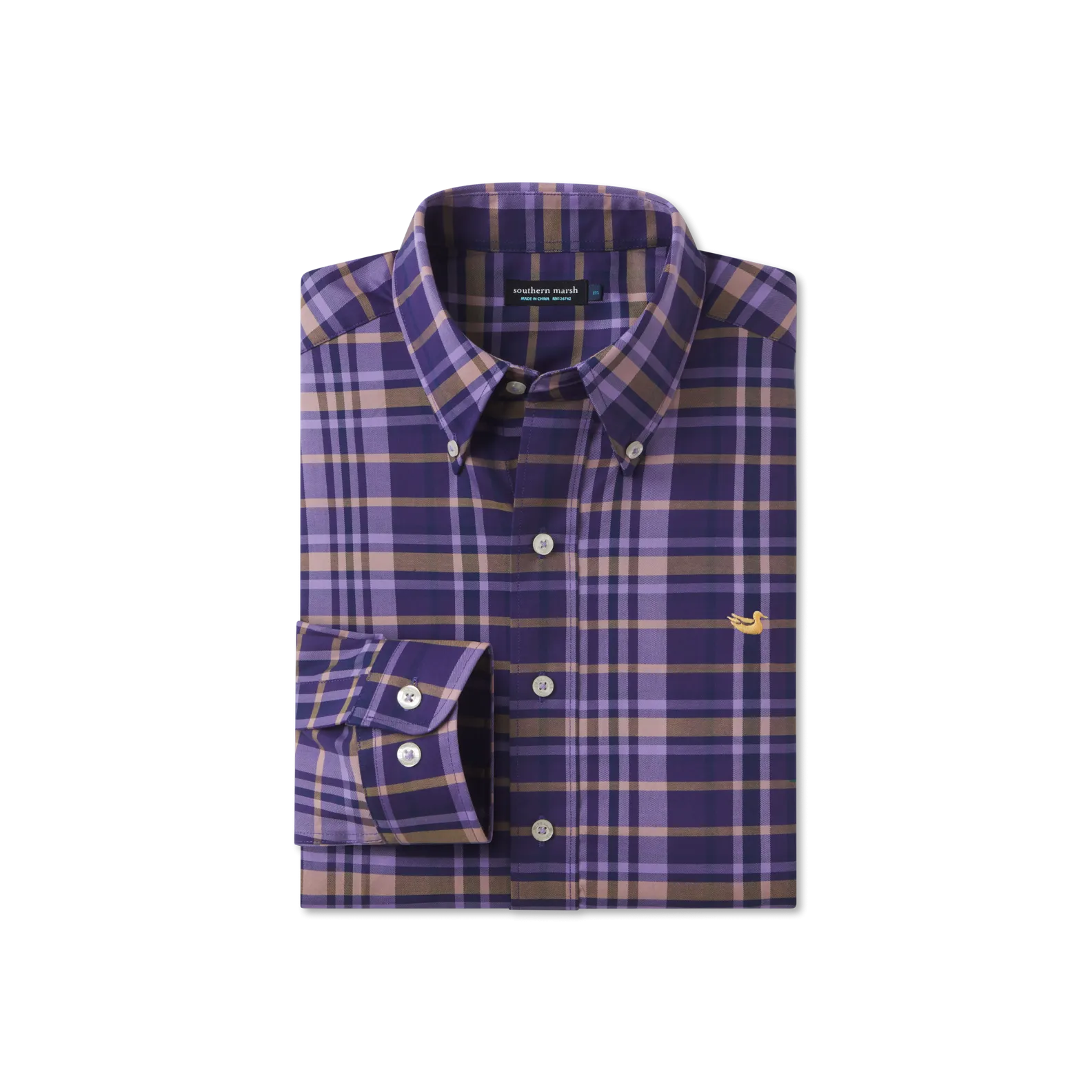 Easy Wear Blanco Plaid Dress Shirt