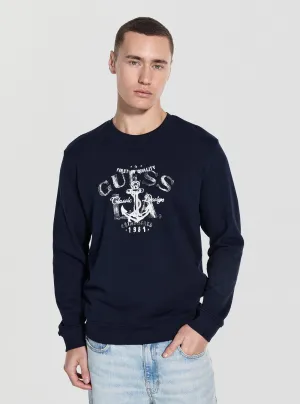 Blue Graphic Anchor Sweatshirt product concert wearability product embroidery artistry