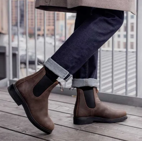 Blundstone Mens Boot 2029 Antique Brown Good Grip Pull On Style