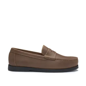 Neat Path Boat Loafers, light brown leather