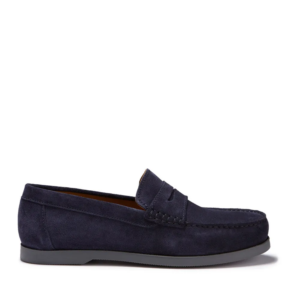 Easy Breeze Boat Loafers, navy blue suede