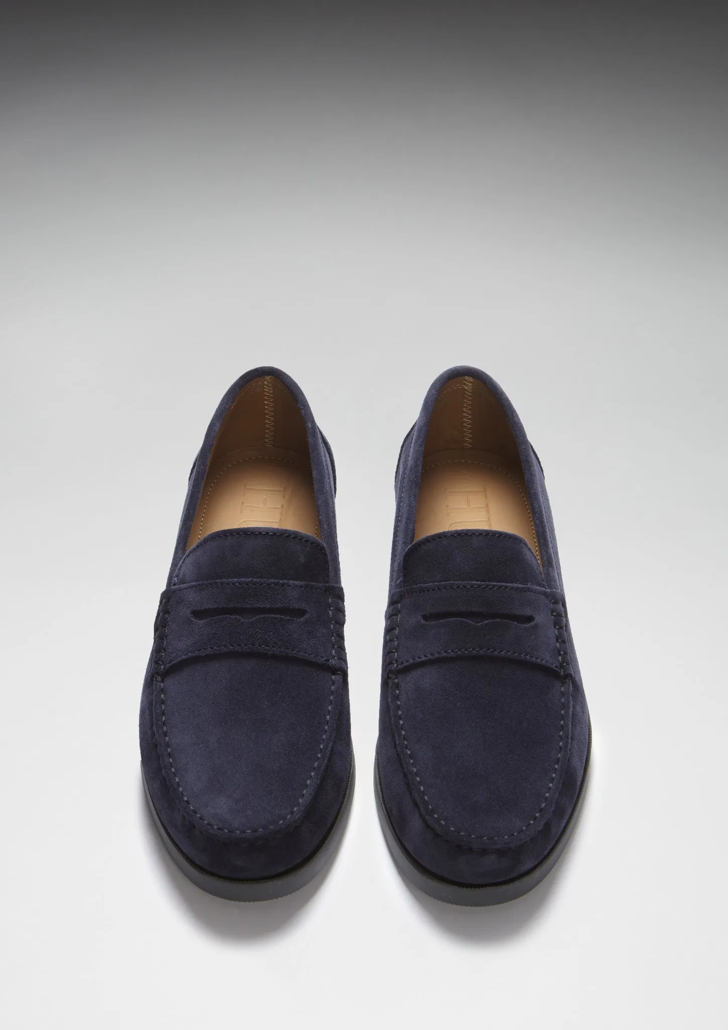 Boat Loafers, navy blue suede Smooth experience wide feet