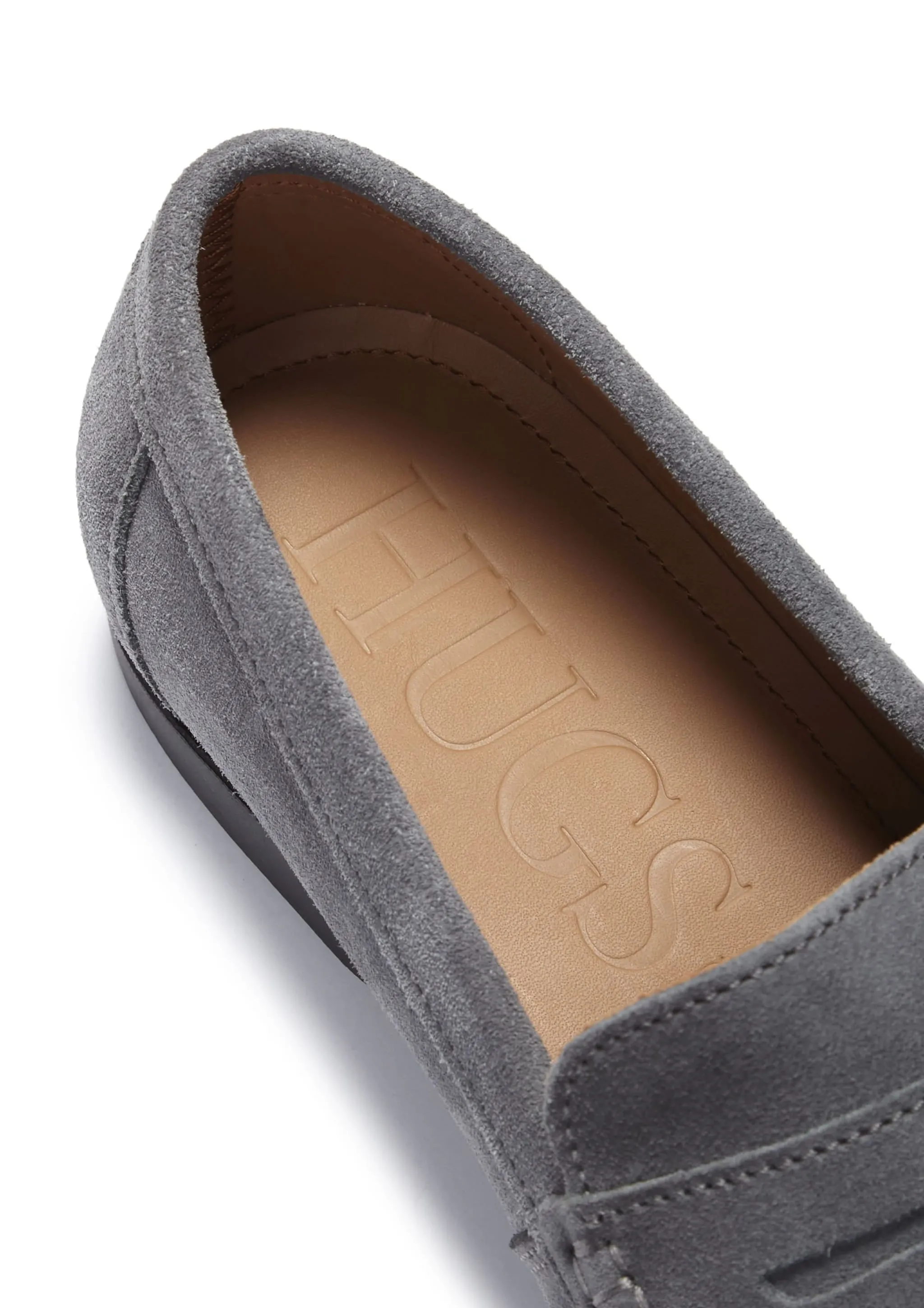Boat Loafers, slate grey suede Slow Guard Trendy Slip-on Footwear