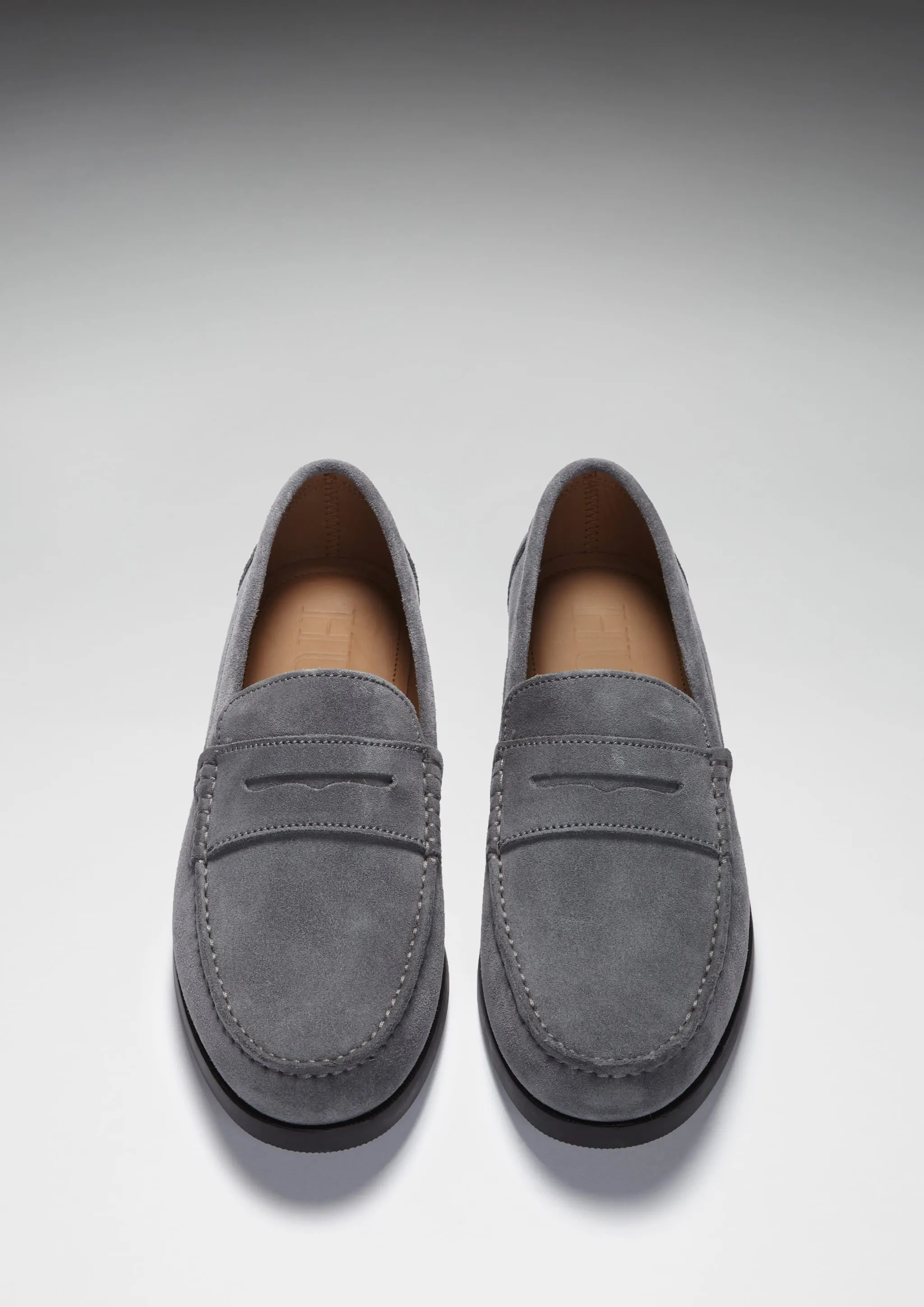 Boat Loafers, slate grey suede Comfortable Casual Wear