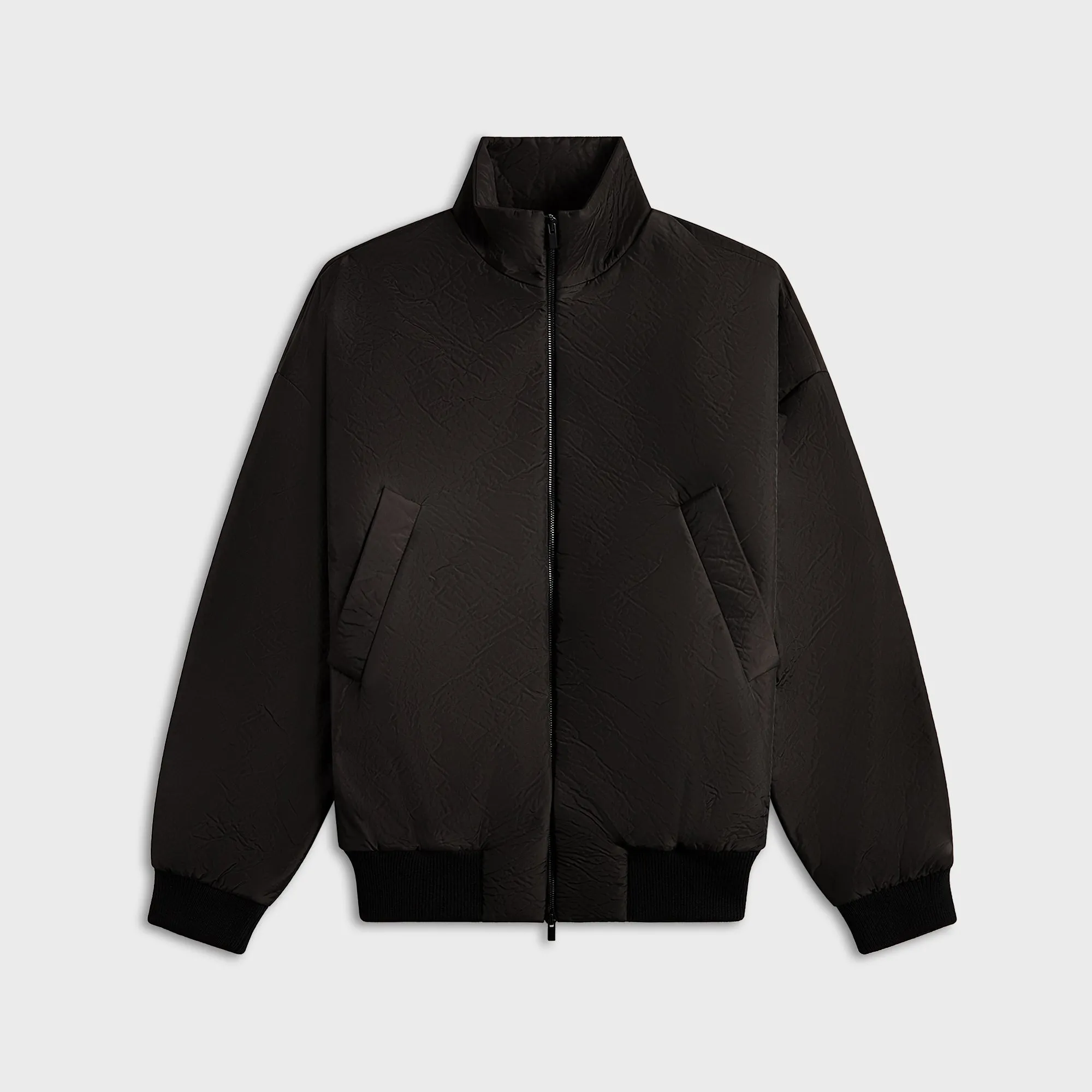 Vegan Safe Fear of God High Neck Track Jacket - Black