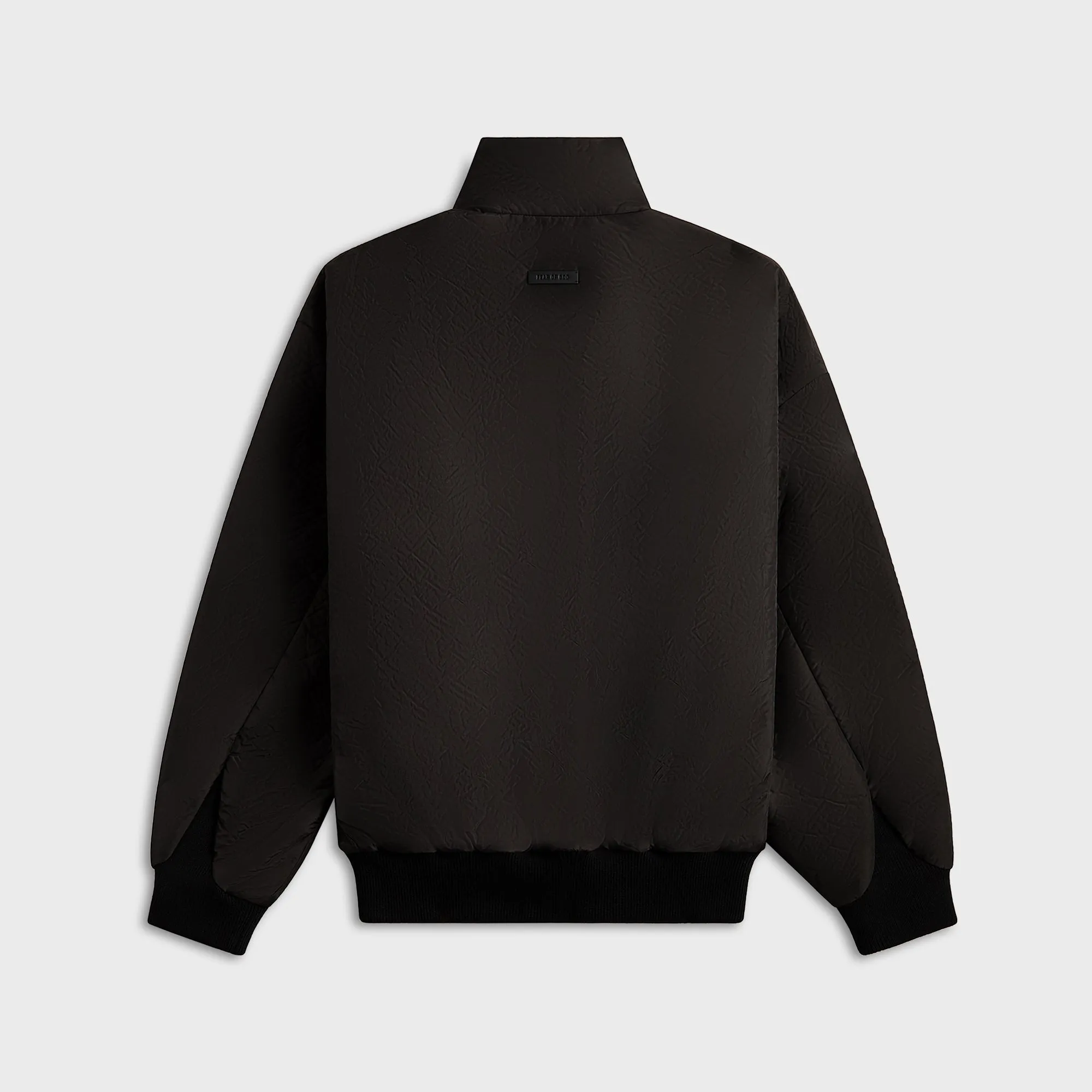 Fear of God High Neck Track Jacket - Black Secure Chest Pocket Micro Perforated Panels