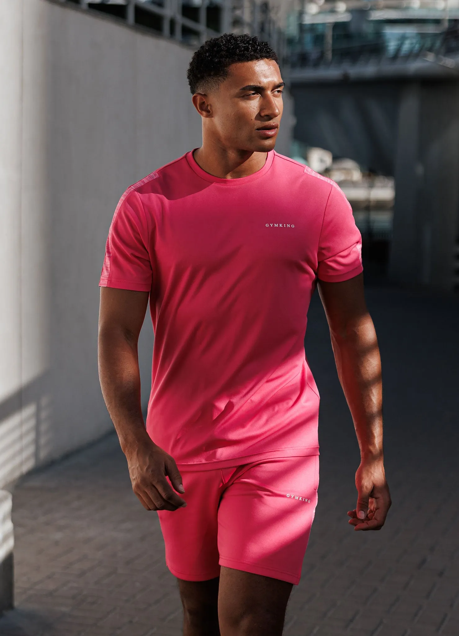 perfect for all-day wear Gym King Core Plus Poly 2.0 Tee - Pink