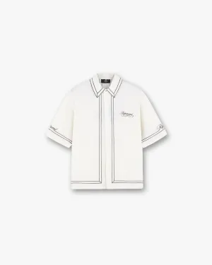 Border Shirt - Whisper White Work From Home