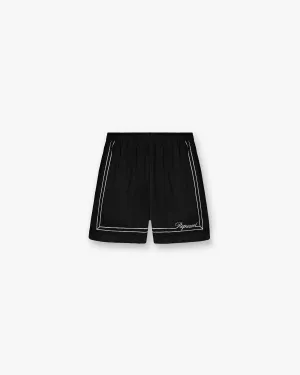 Border Short - Jet Black Casual Design Breathable Flex