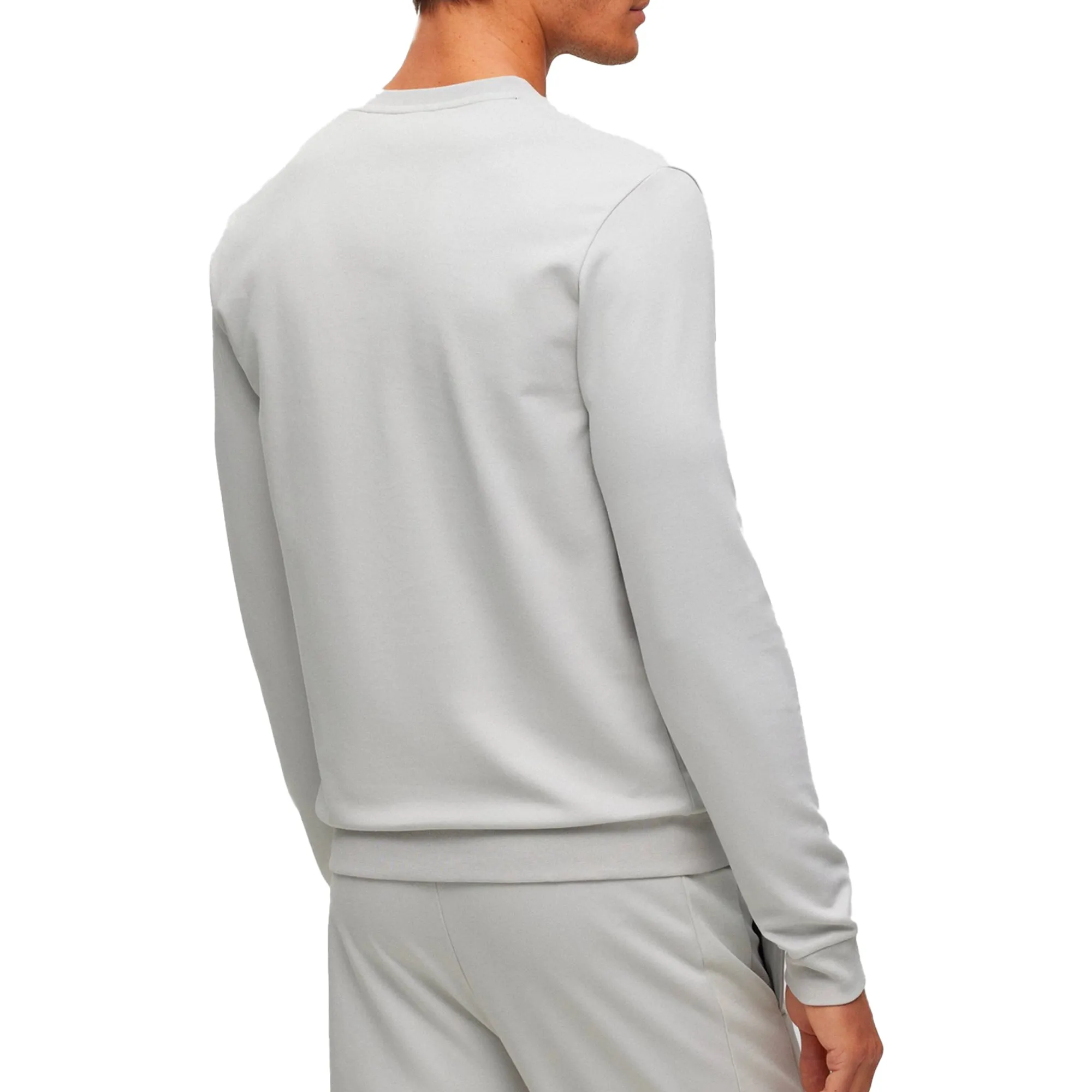 Boss Cotton Blend Crew Neck Sweat - Light Grey product beach relaxation vibe