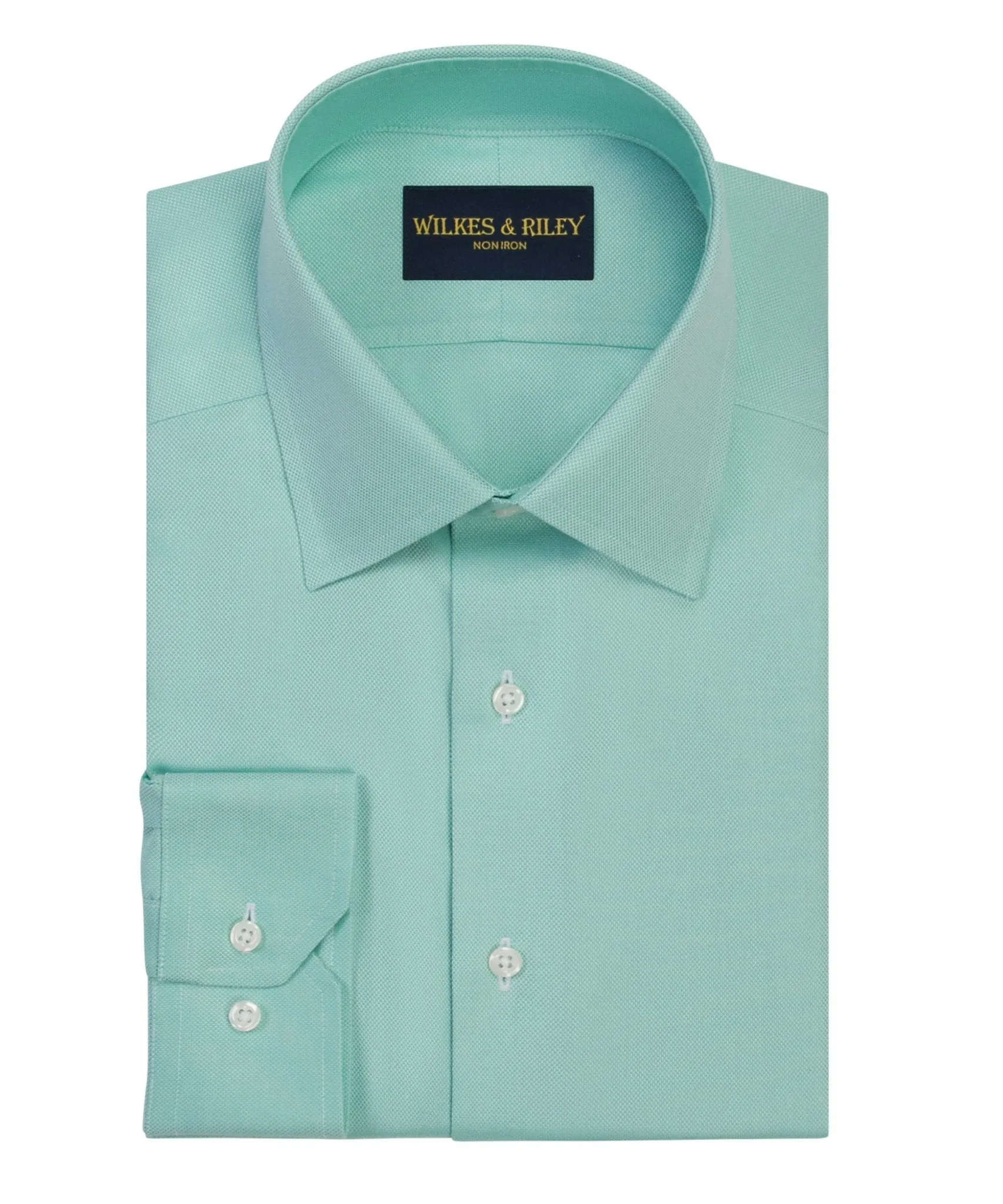 Petite Cut Customizable Design Mint Non-Iron Queens Oxford Dress Shirt - Spread Collar