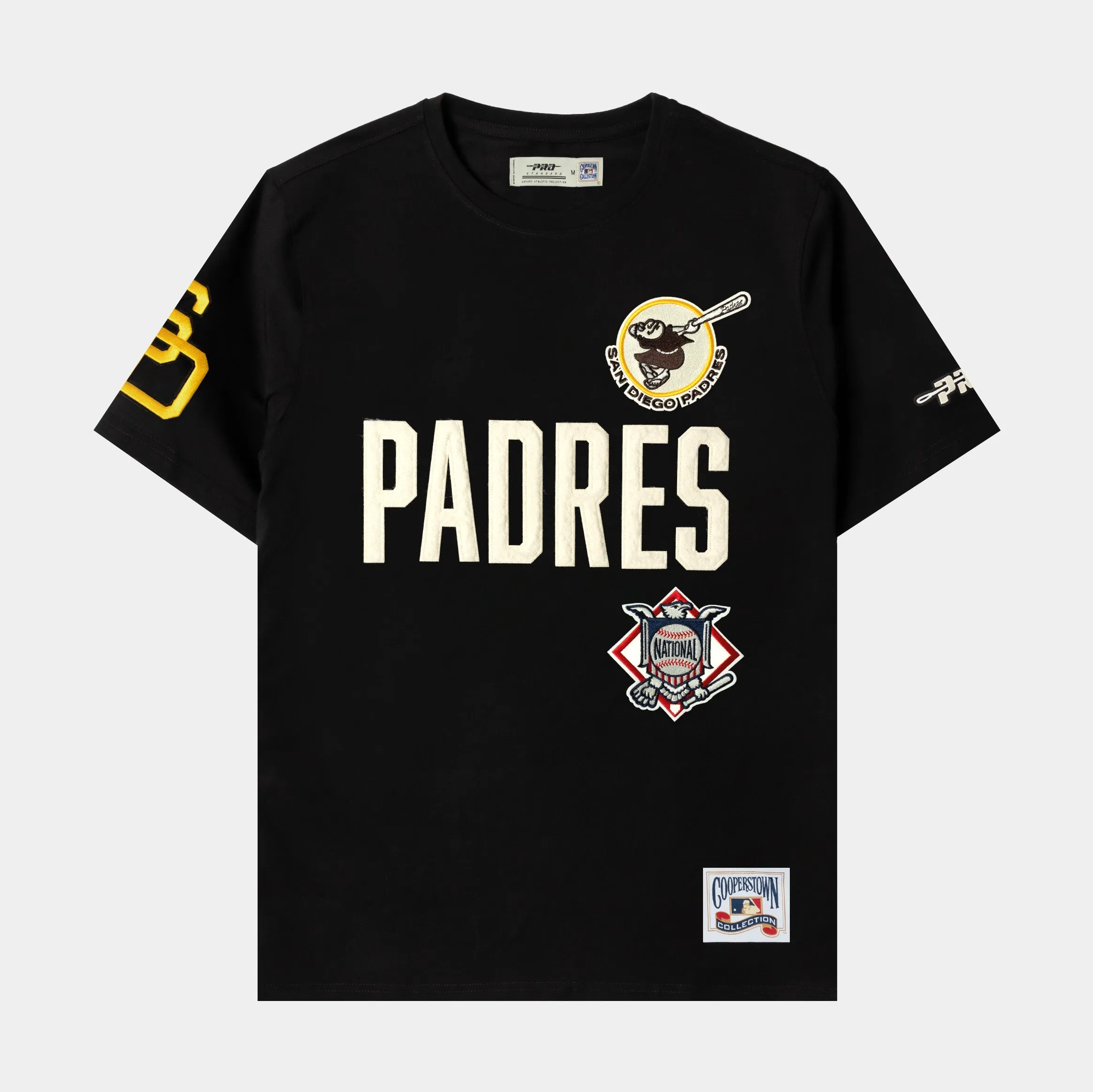 MLB San Diego Padres Original Mens Short Sleeve Shirt (Black/White) Moisture Wicking Fabric Smooth Look