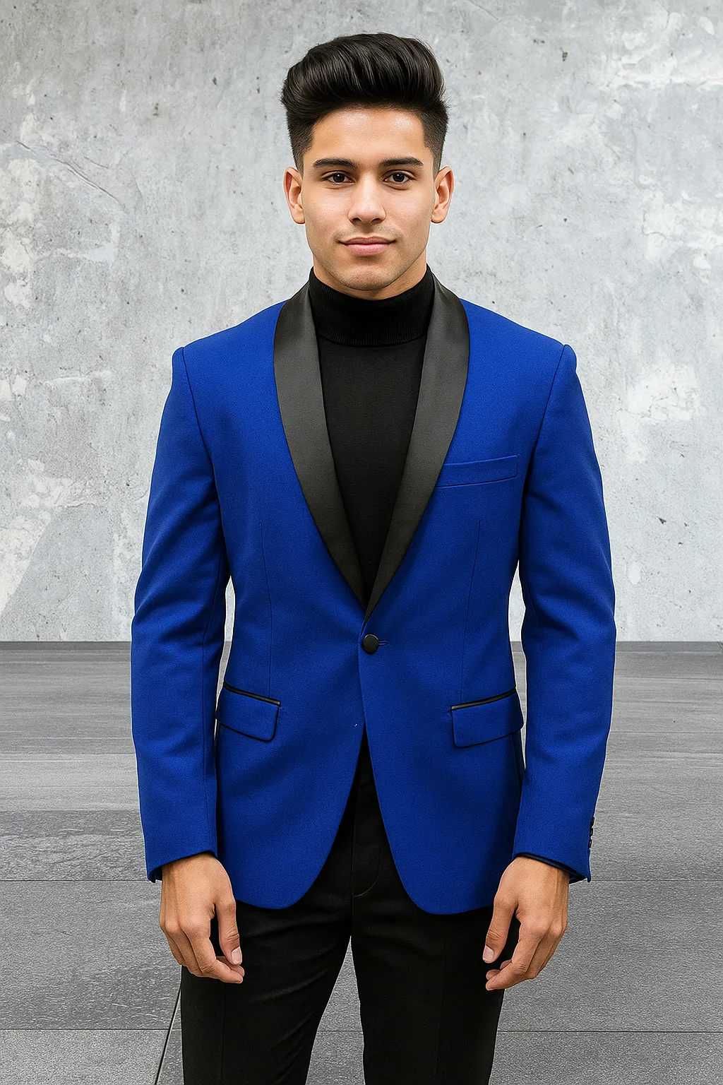 Zacchi Allen 71711 4-Way Stretch Tux Blazer - Royal Blue Light Diffusing Fabric