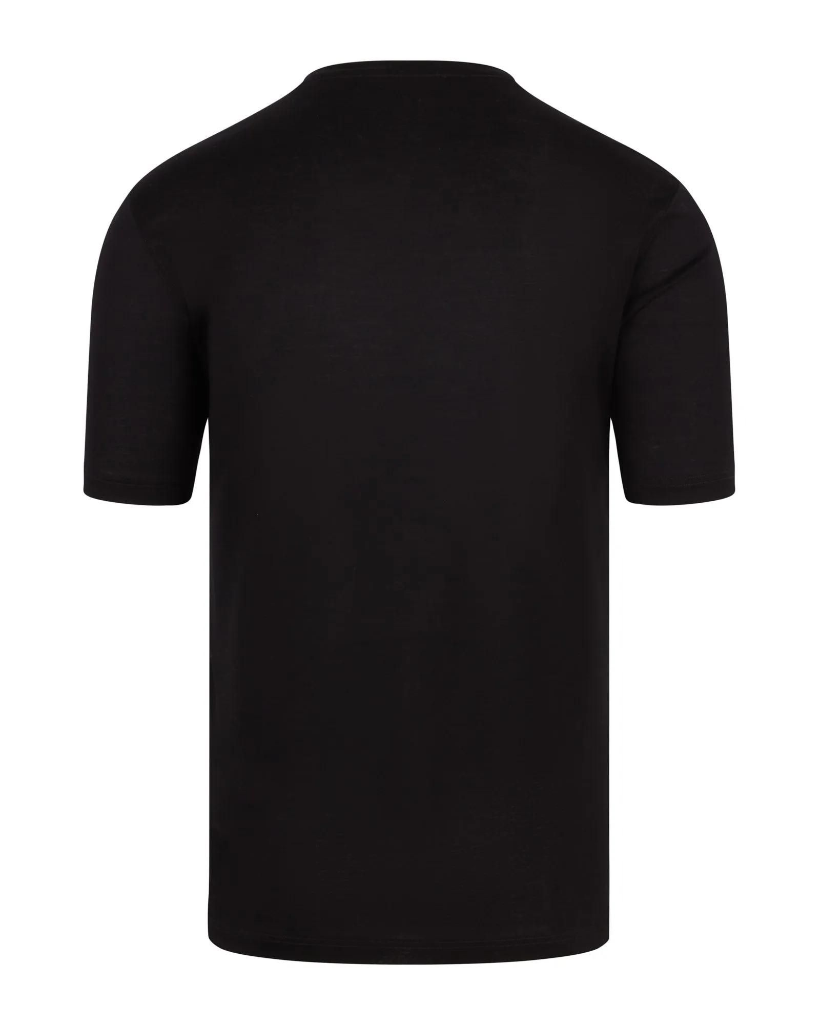 Zattura Short Sleeve Mercerised T-shirt (Black) Non Iron Fabric Thermoregulating Fabric
