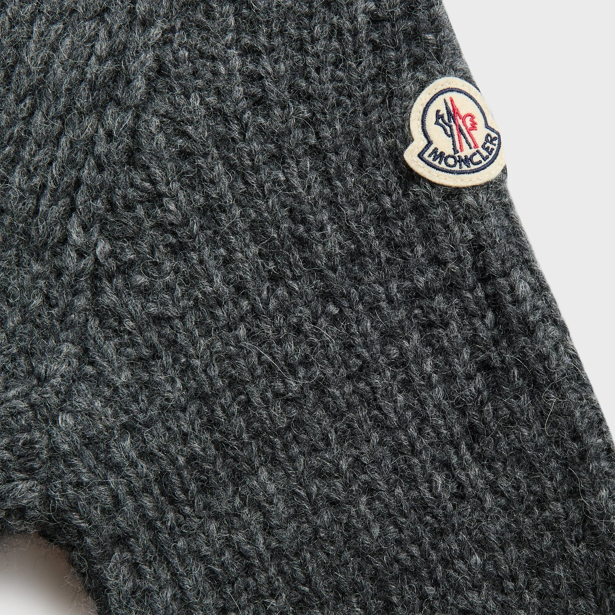 Moncler Zip-Up Cardigan - Grey Waist String Casual Classic
