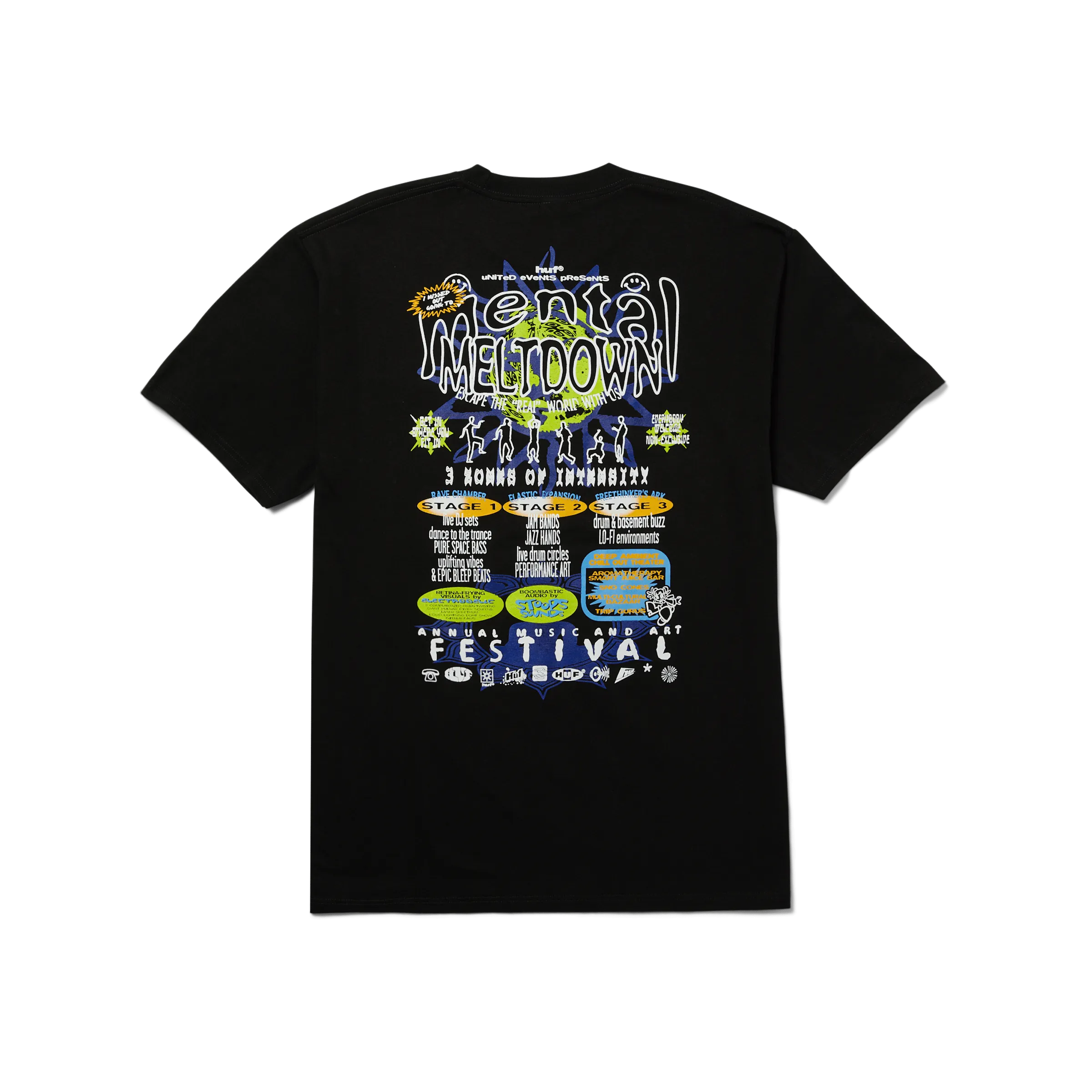 Layered Hem Design Mental Meltdown T-Shirt