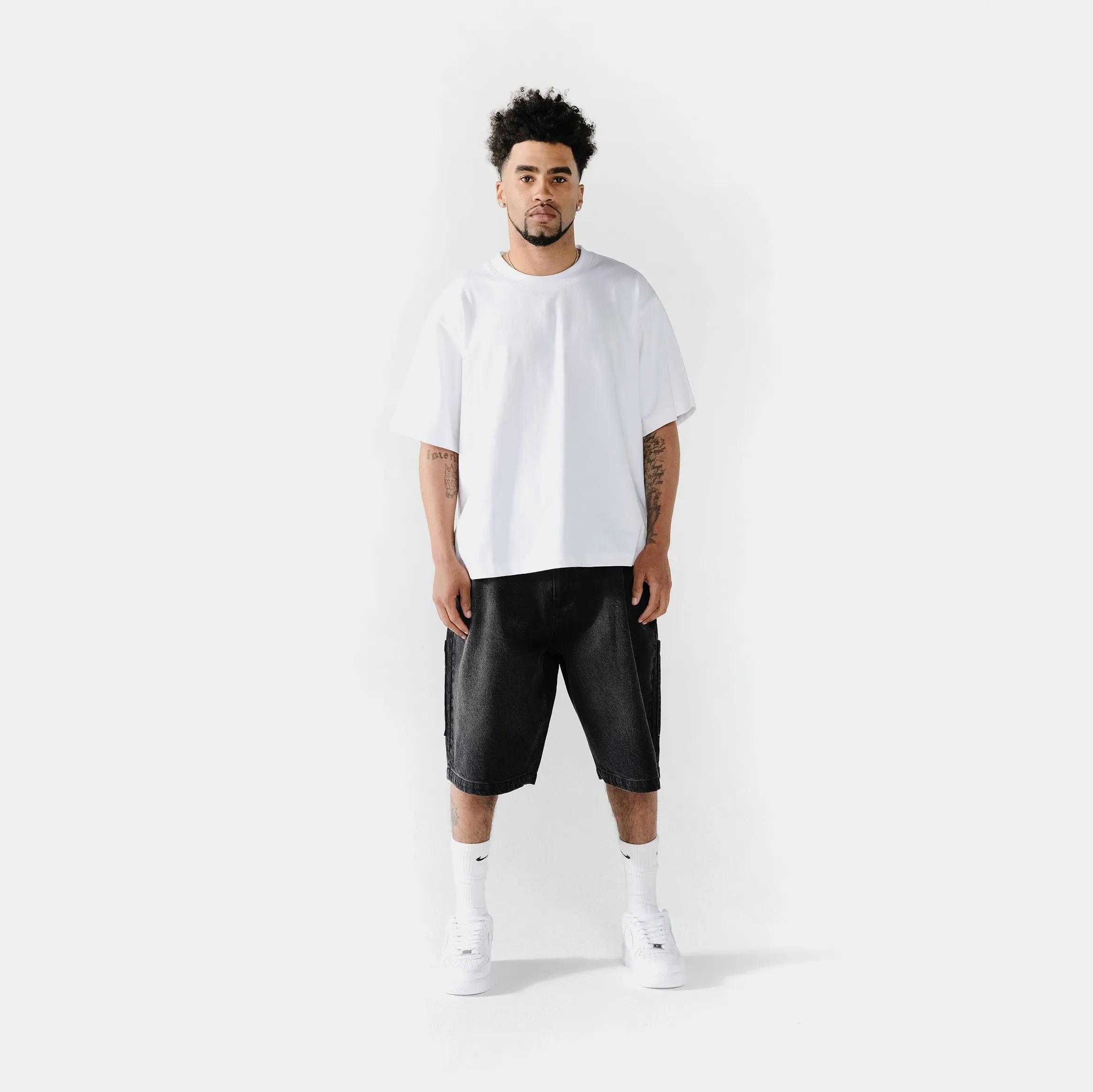 Solid Novelty Mens Short Sleeve Shirt (White) Modern Layering