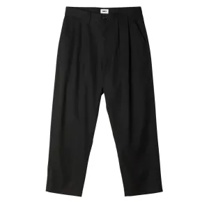Obey Fubar Pleated Pant Black Tapered ankle HeatRegulating