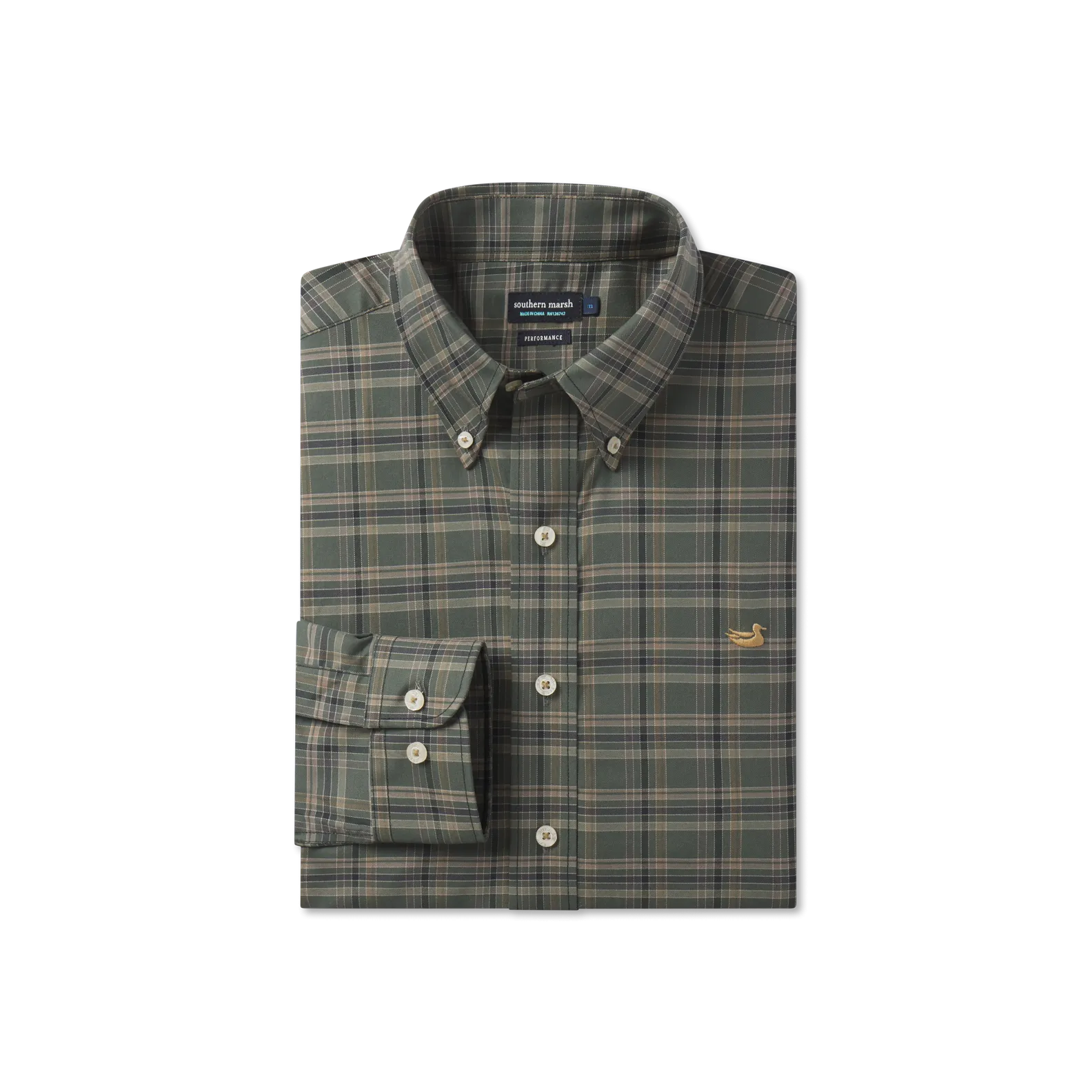 Bristol Performance Plaid Dress Shirt Flexible Shoulder Construction