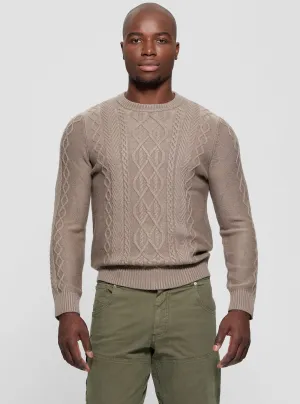 Brown Noah Cable Knit Jumper product ombre gradient Graphic Art