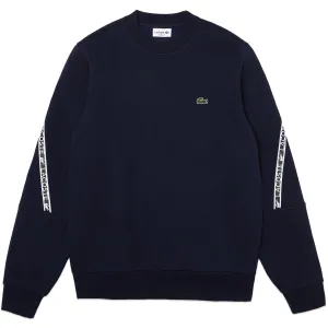 Lacoste Tape Sleeve Crew Sweat SH9884 - Navy Cozy Streetwear Earth Tones