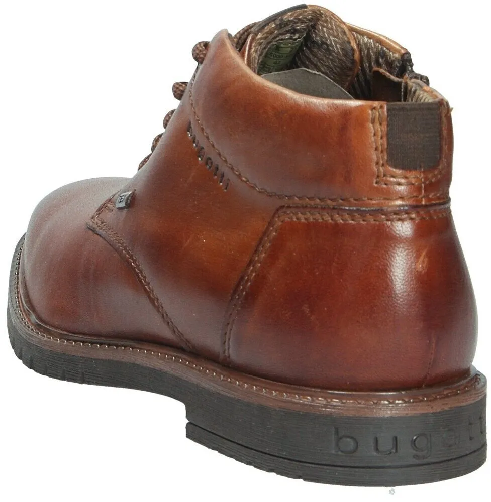 Bugatti Mens Boot 331-8373E-4000 Cognac Machine washable