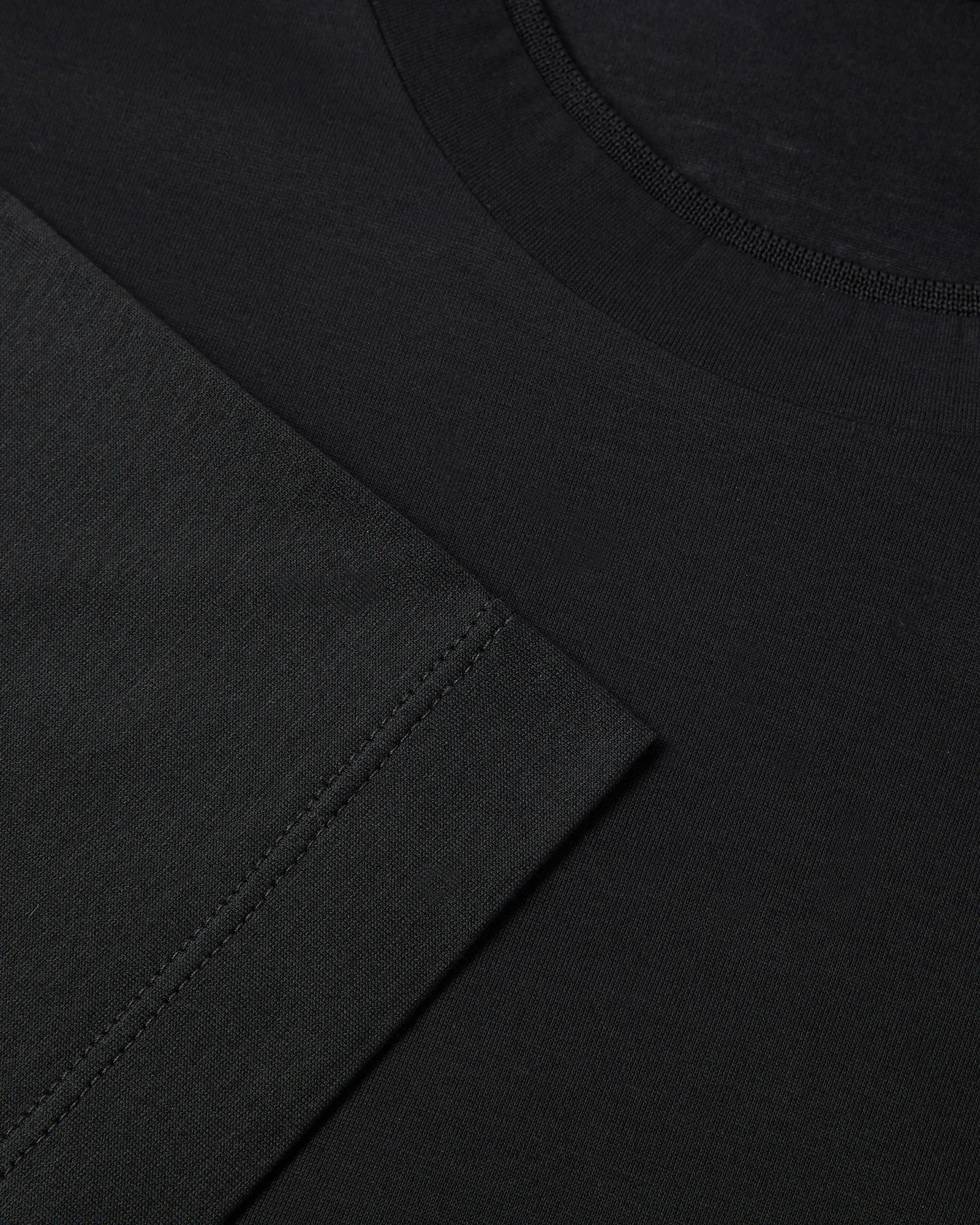 Canali Double Mercerised Short Sleeve T-shirt (Black) Comfort Apparel