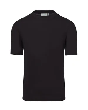 OdorResistantTechnology Street Casual Look Canali Double Mercerised Short Sleeve T-shirt (Black)