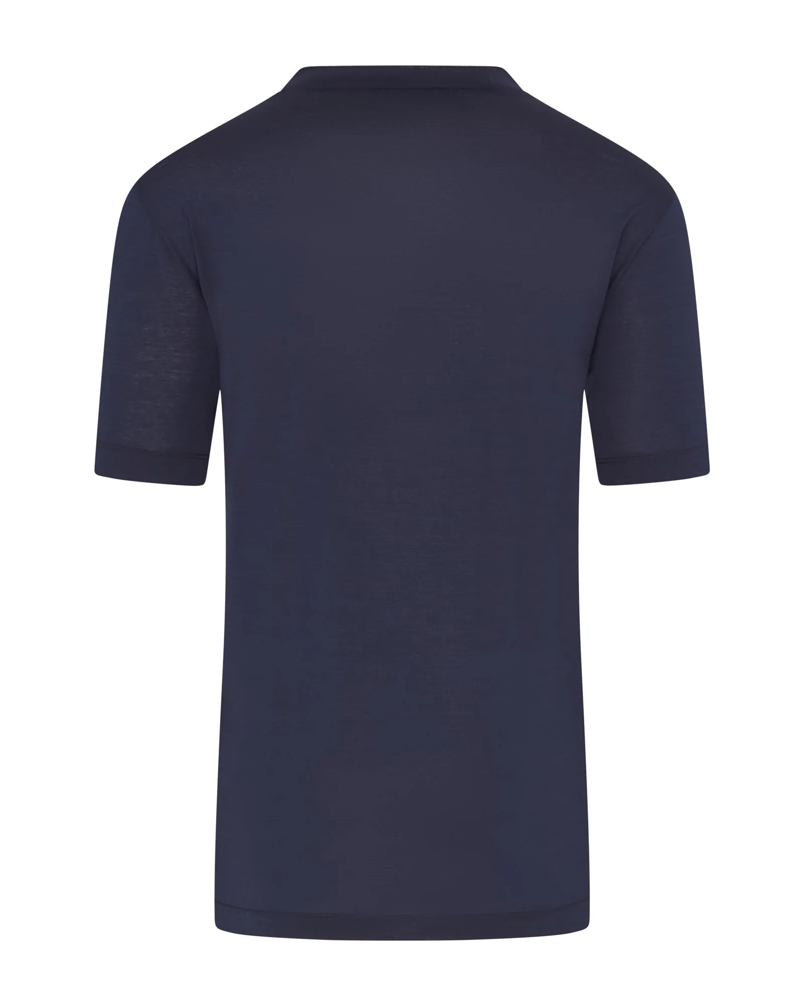 Fun Prints AllWeatherComfort Canali Double Mercerised Short Sleeve T-shirt (Navy)