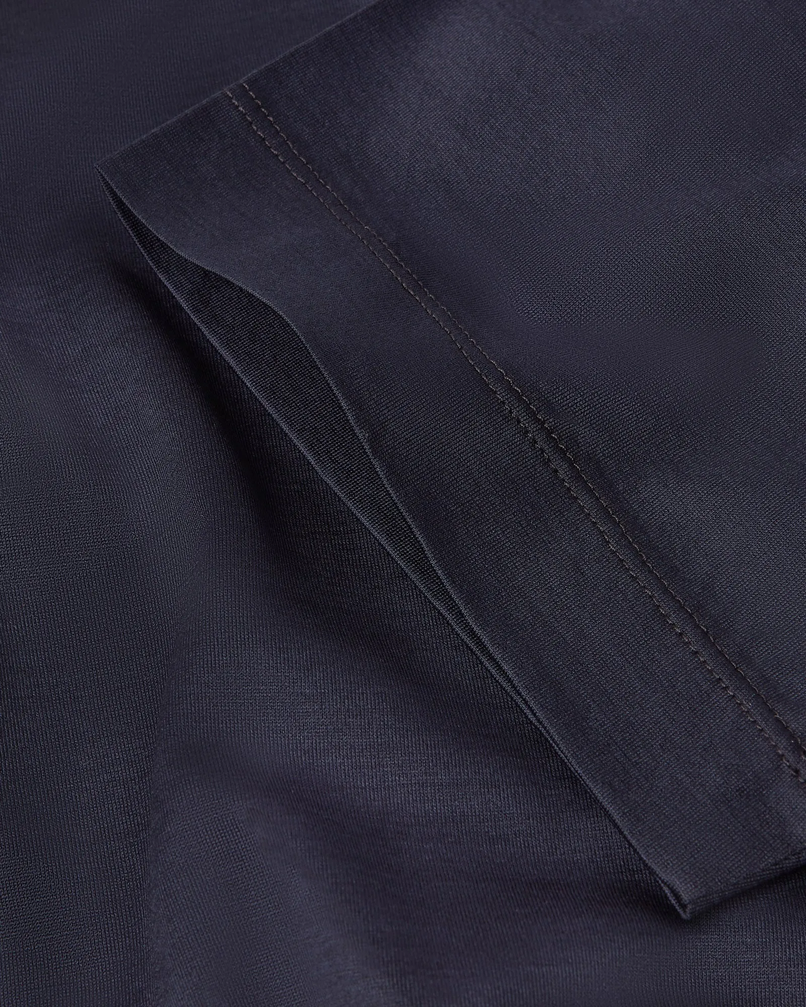 Canali Double Mercerised Short Sleeve T-shirt (Navy) Temperature Regulating Silk combination