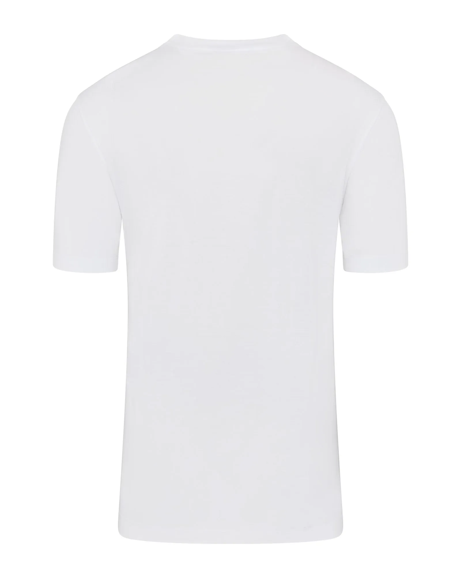 Canali Double Mercerised Short Sleeve T-shirt (White) Sustainable Material Blend