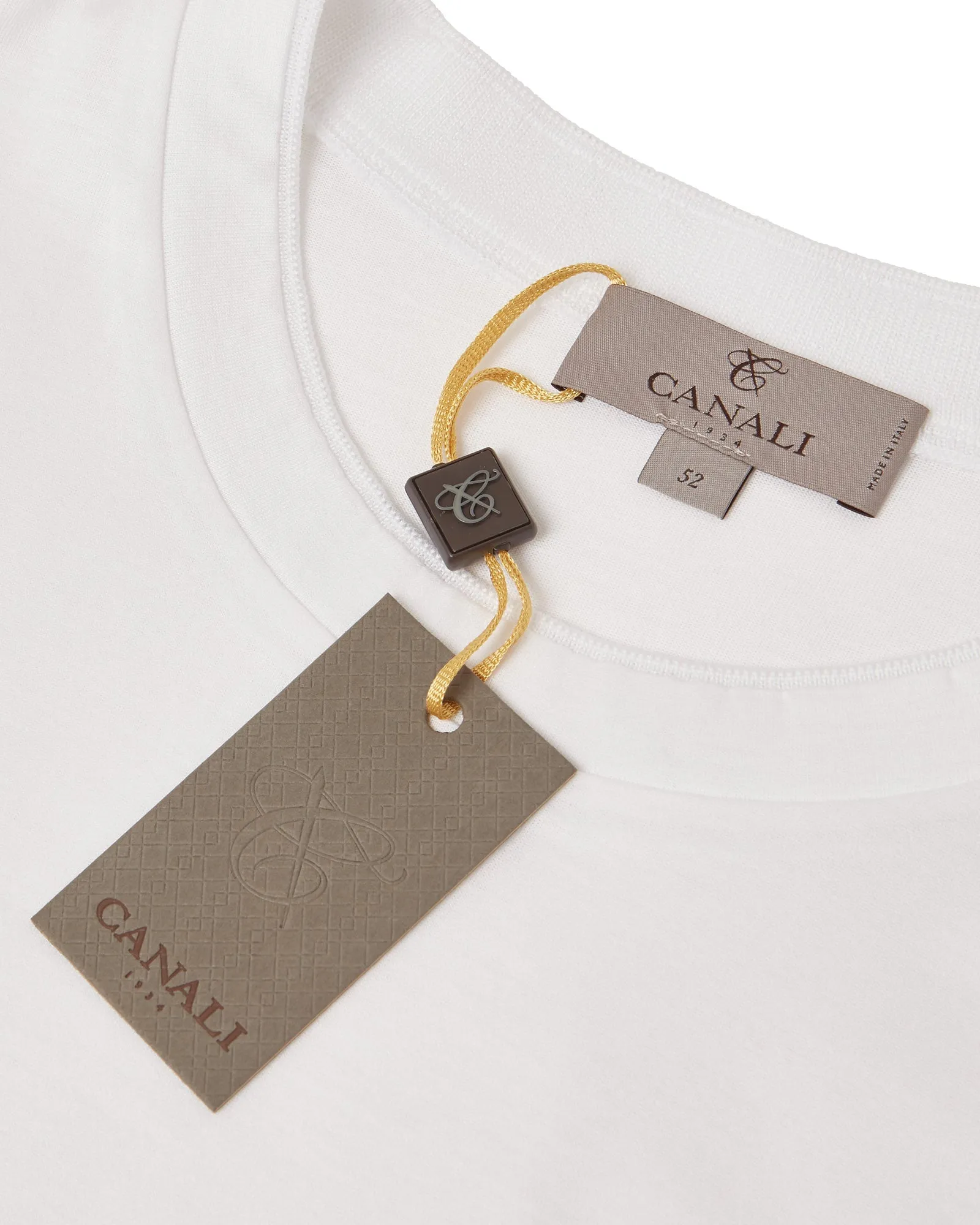 Comfortable and stylish Canali Double Mercerised Short Sleeve T-shirt (White)