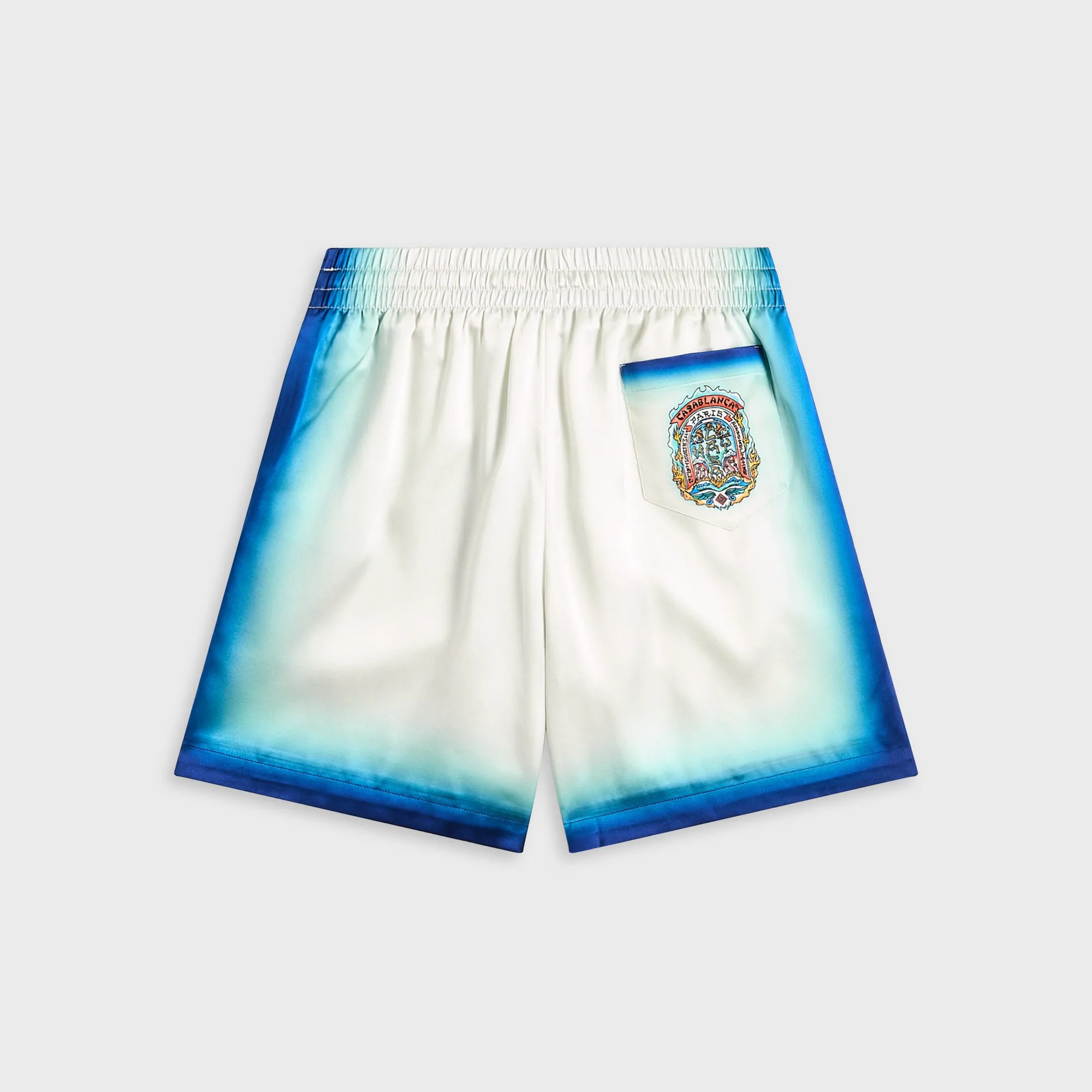 Youth fashion Casablanca Drawstring Shorts - Blue Fade / White