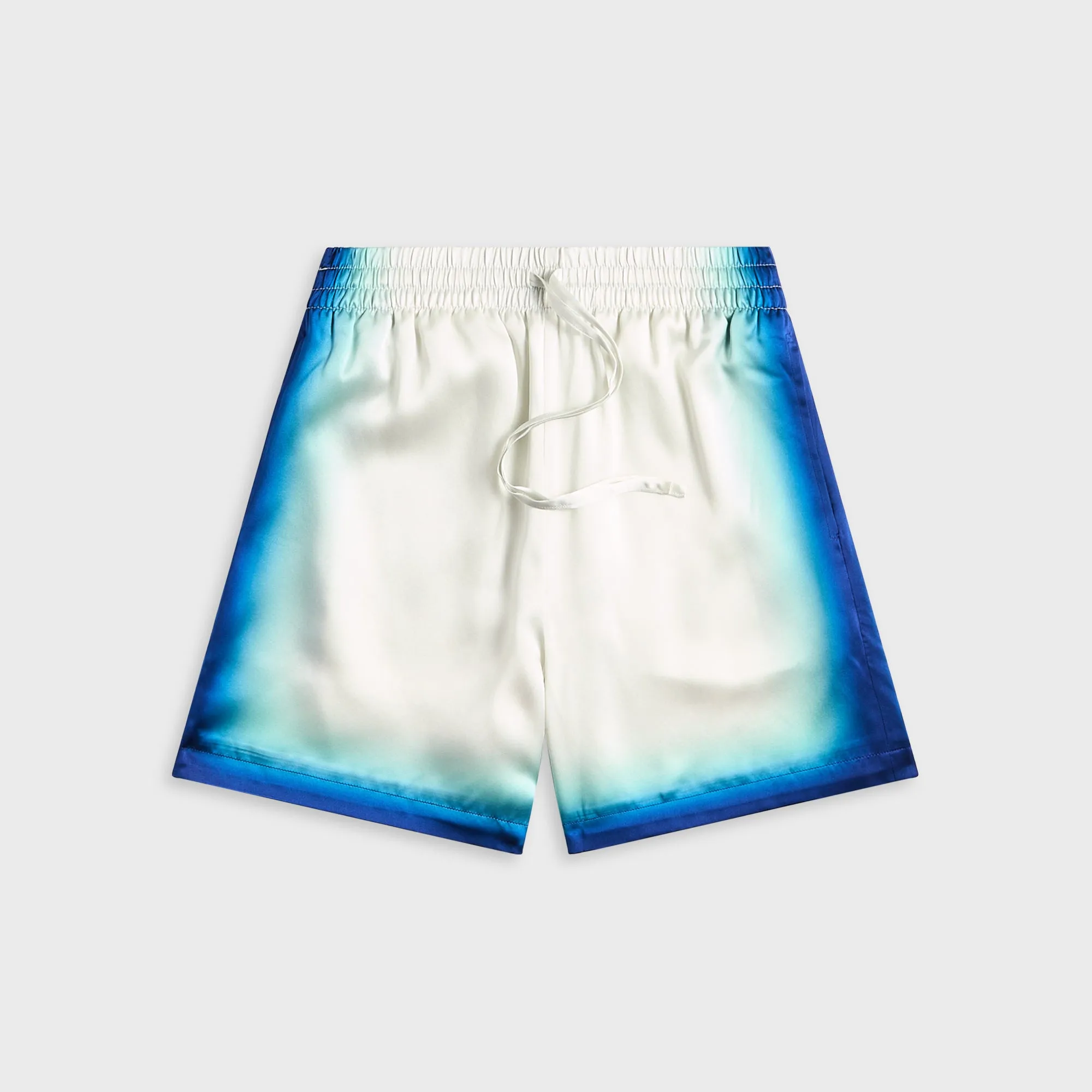 Breathable Liner Secure Pocket Zippers Casablanca Drawstring Shorts - Blue Fade / White