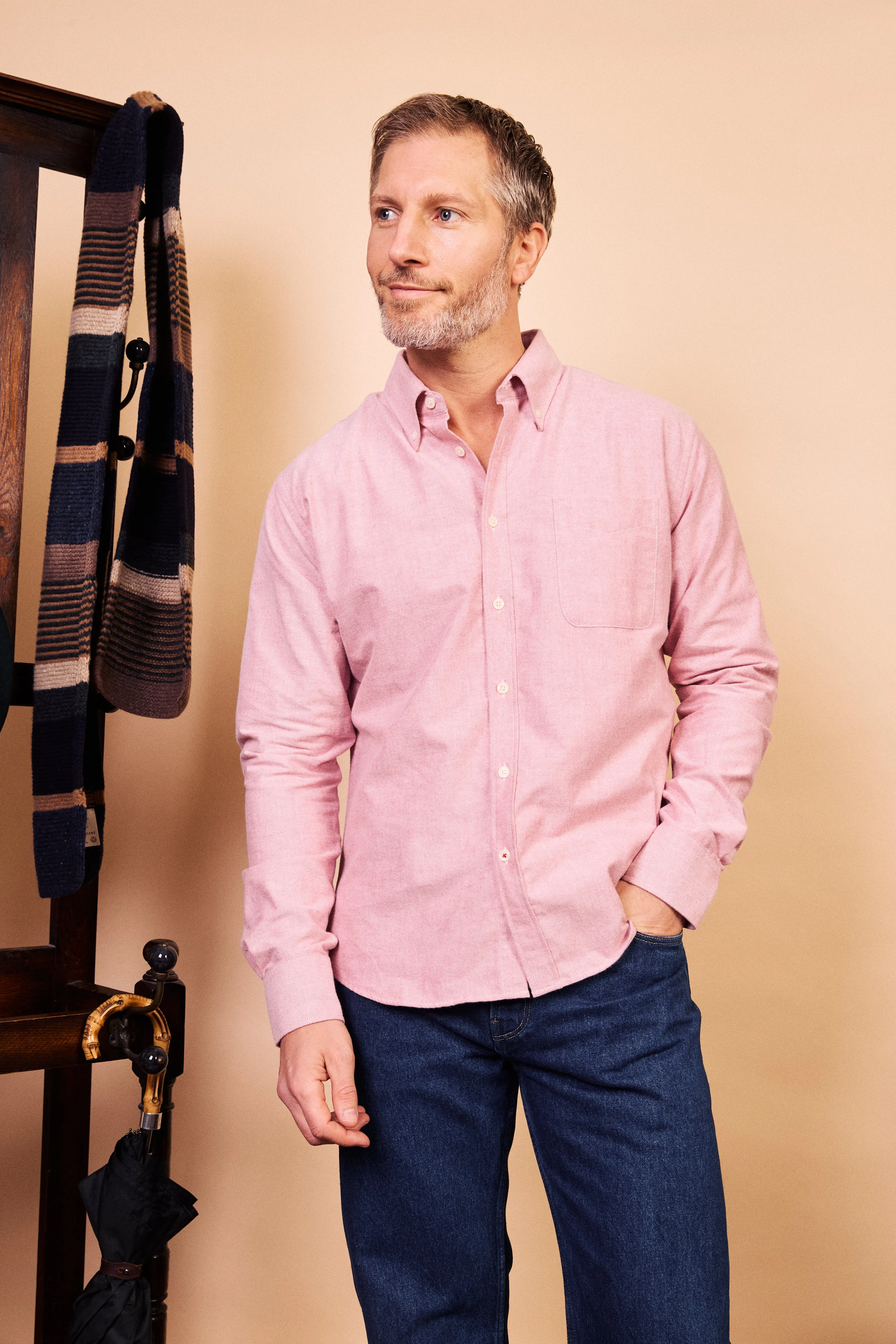 Corporate Wear Button-down Cotton Oxford Shirt - Pink