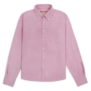 Structured Collar Day-To-Night Wear Button-down Cotton Oxford Shirt - Pink