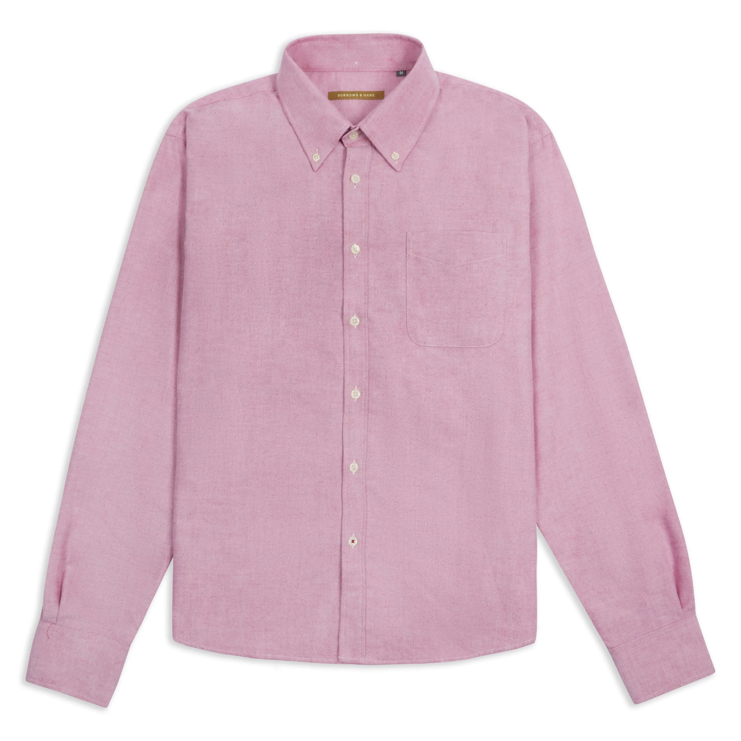 Structured Collar Day-To-Night Wear Button-down Cotton Oxford Shirt - Pink