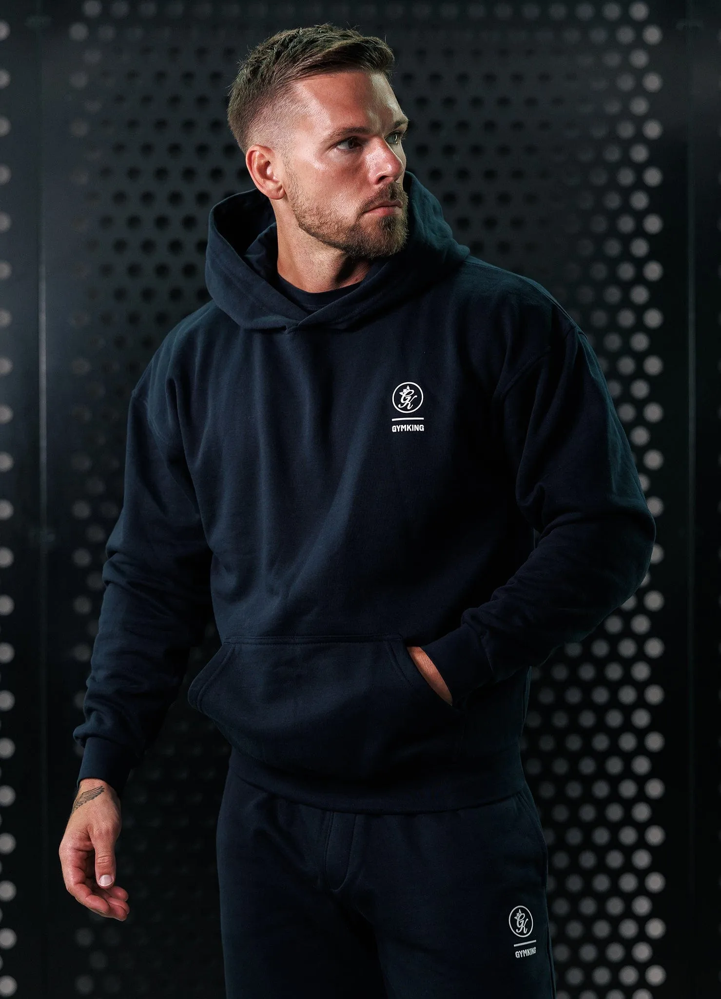 Gym King Aventus Hoodie - Navy Urban Active Half sleeve