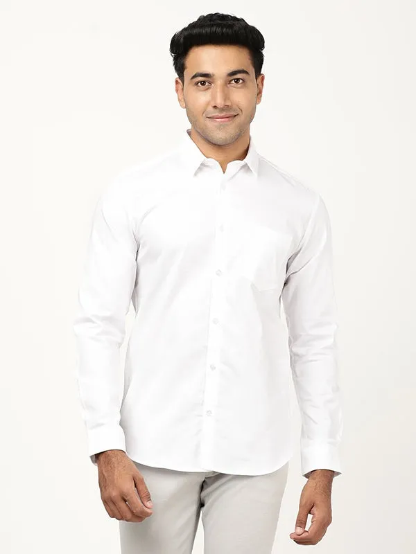 Tear Resistant Reinforcement Men Solid Full Sleeve Cotton Shirt