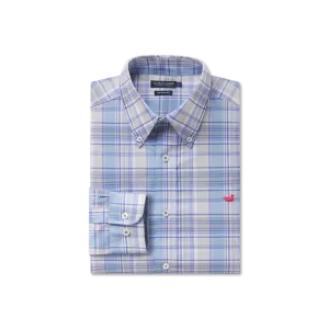 Kershaw Performance Plaid Dress Shirt Distressed finish Non Iron