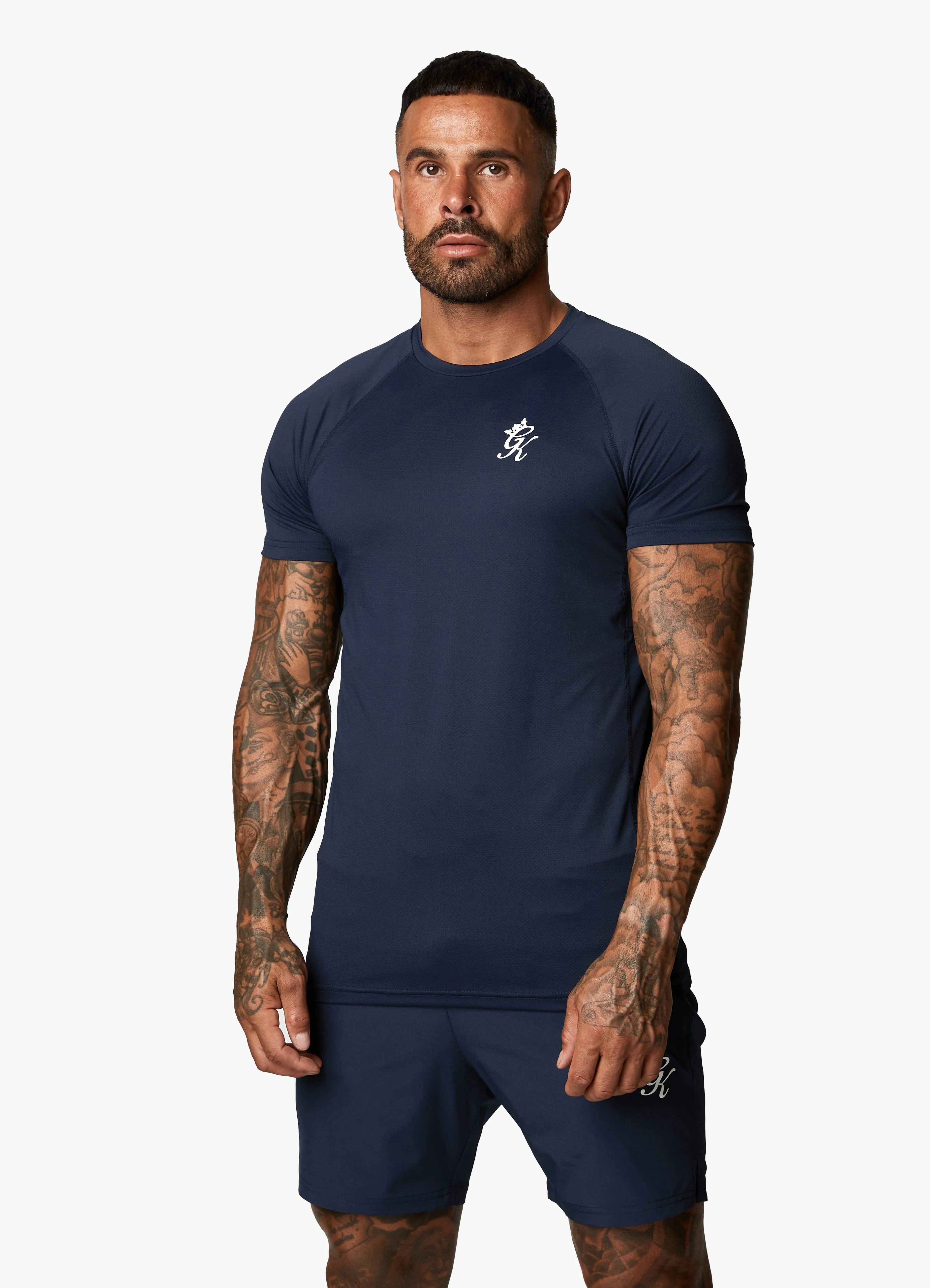 Gym King Energy Tee - Navy Water Based Ink Print Unisex Fit