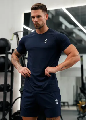 Soft Feel Lightweight Comfort Gym King Energy Tee - Navy