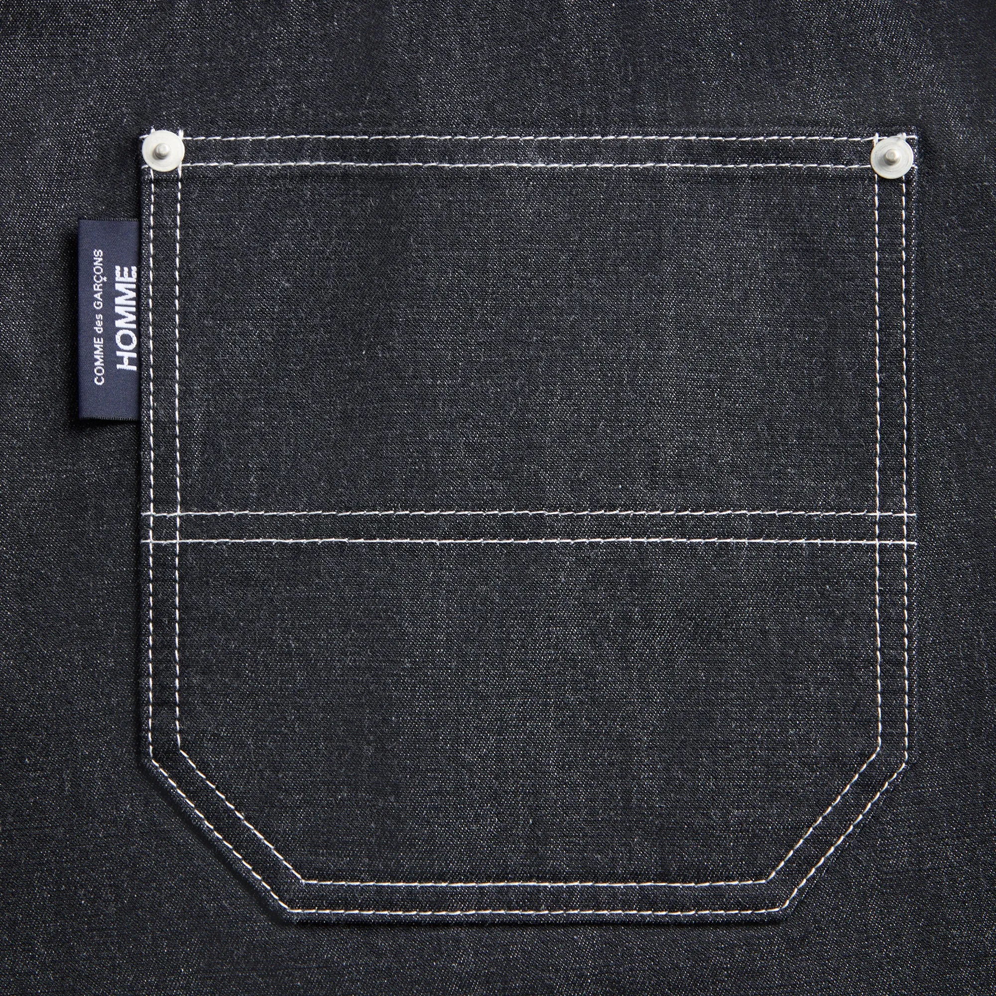 CDG Homme Cotton Nylon Twill Shorts - Navy / White Minimal Design