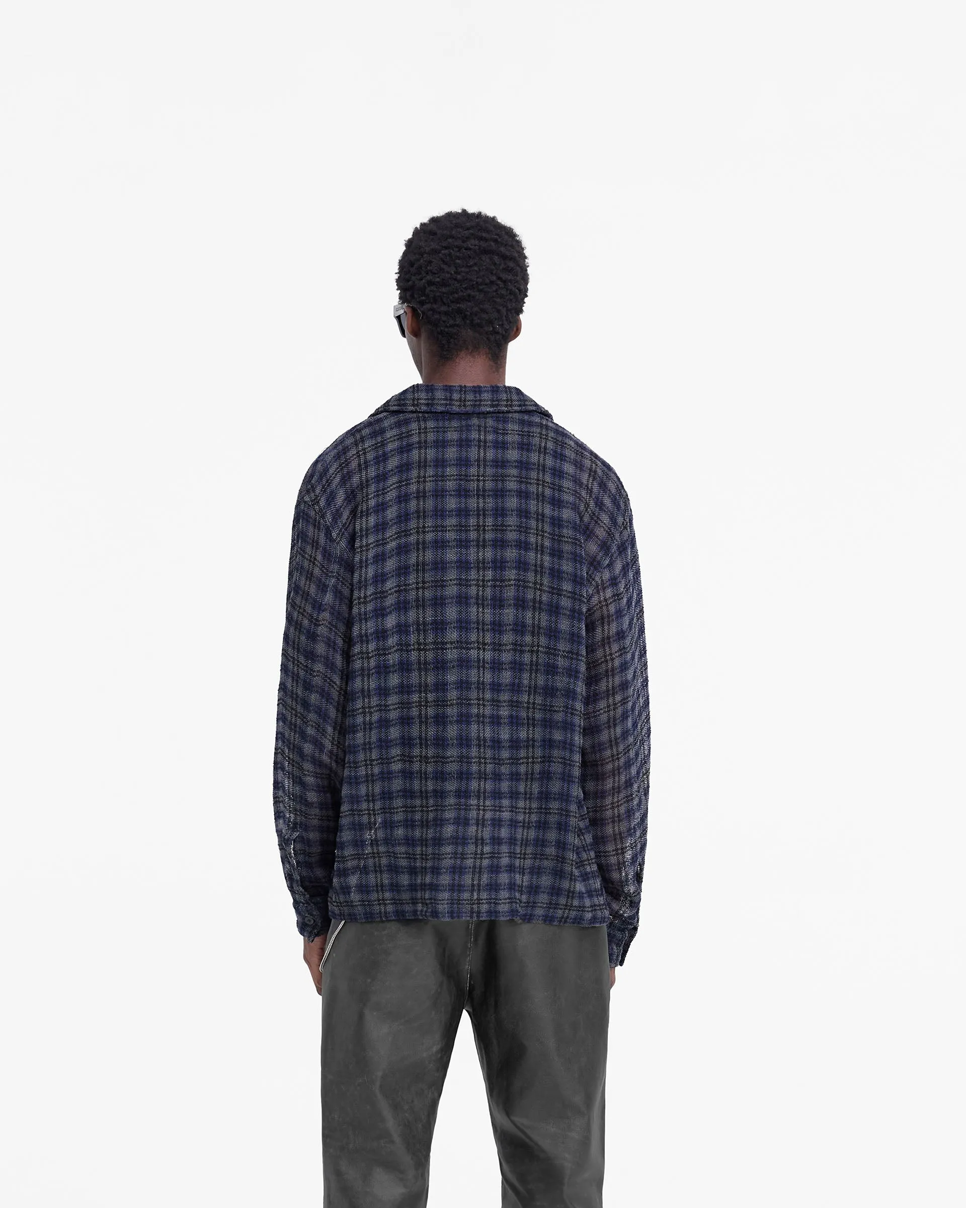 Check Flannel Shirt - Blue Check Travel Essential