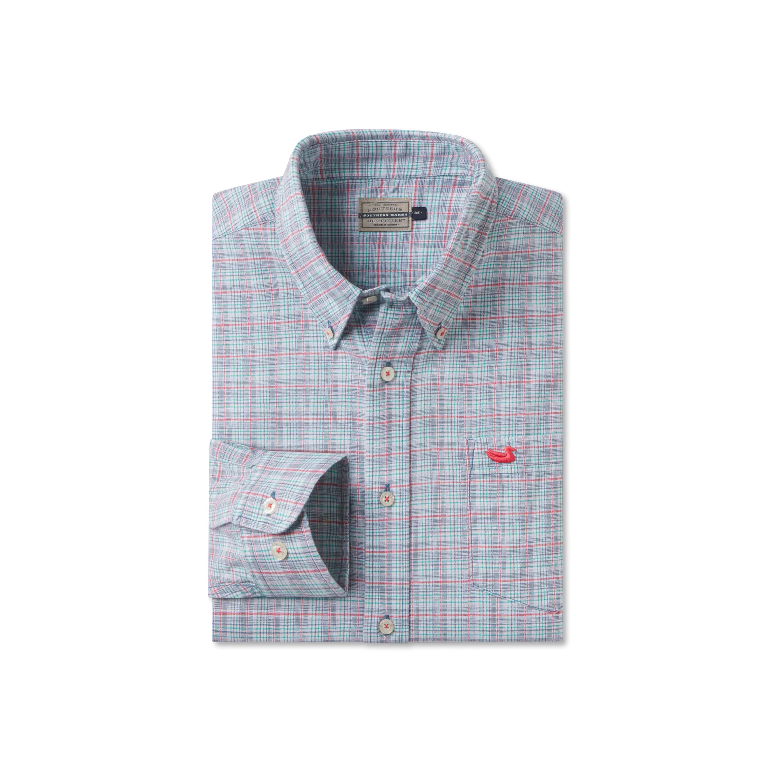 Lightweight Weave Davidson Washed Check Dress Shirt