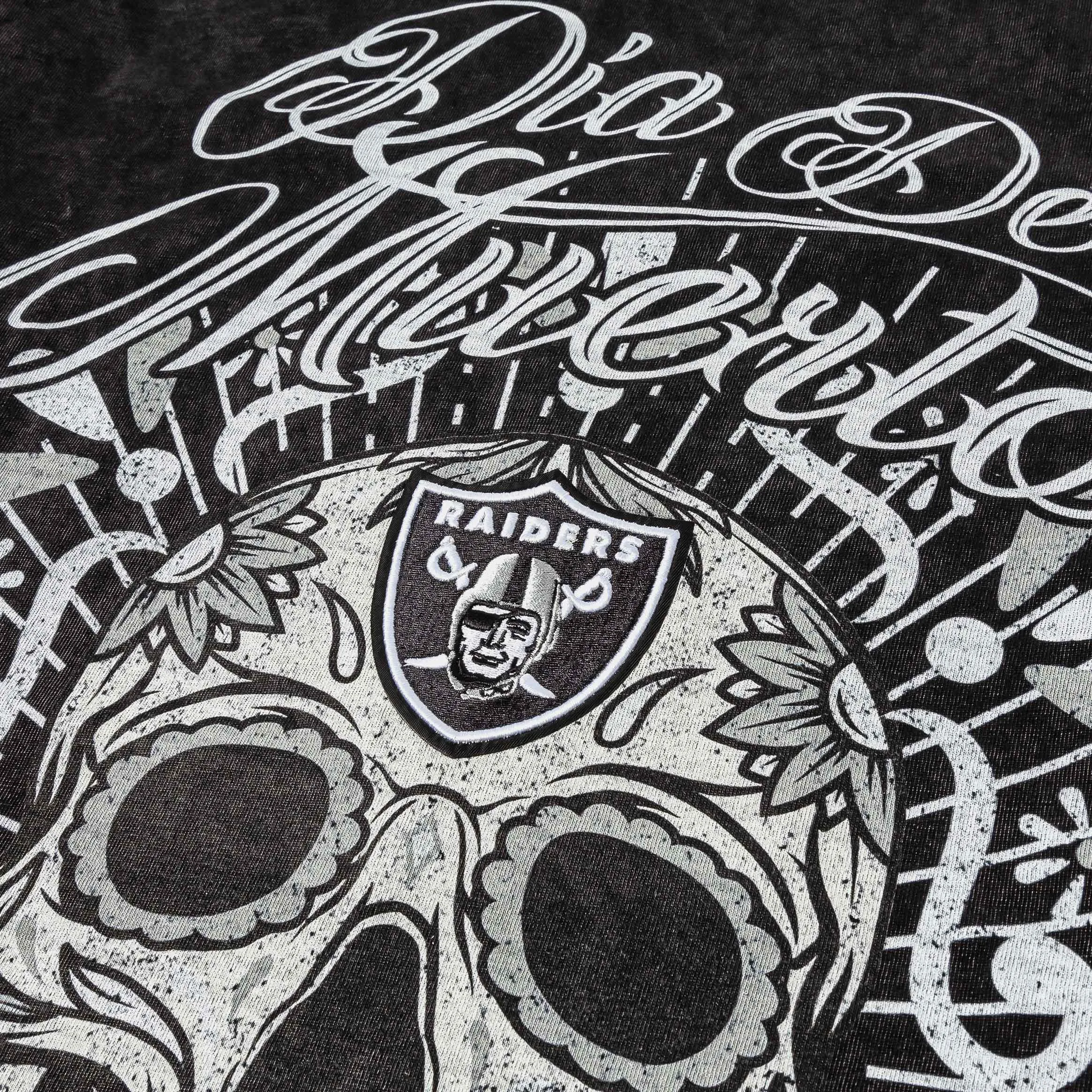 Shoe Palace Exclusive Las Vegas Raiders D??a De Muertos Skull Mens Short Sleeve Shirt (Black) Modern Outfit Day-to-Night Look